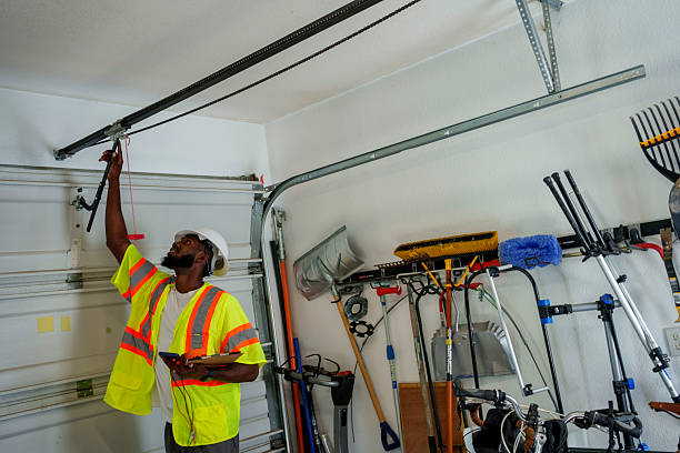 Professional Garage Door Installation technician working in Dalworthington Gardens, TX